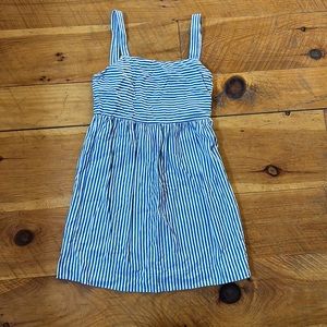 LKWOT blue white striped dress loft